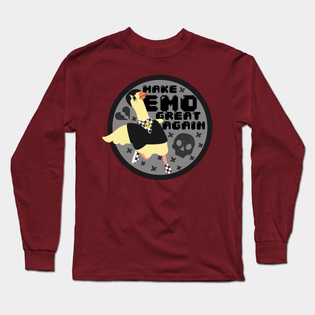 Make Emo Great Again Badge Long Sleeve T-Shirt by rachelaranha